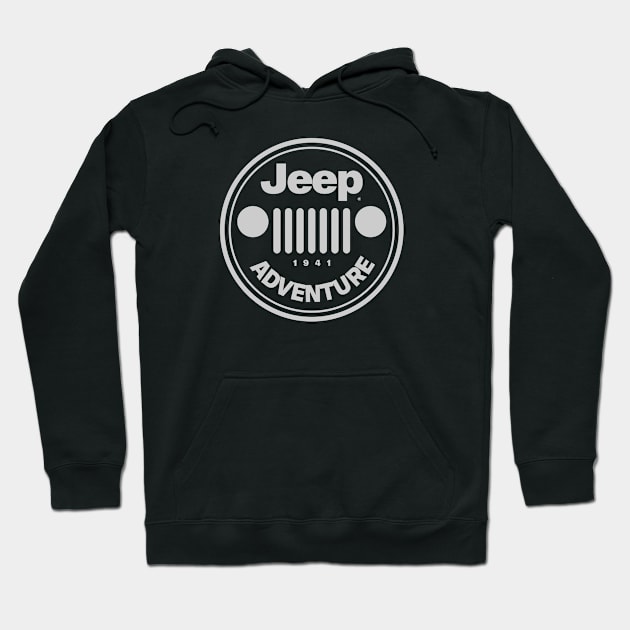 Adventuring JEEP est 1941 Hoodie by Diamond Creative